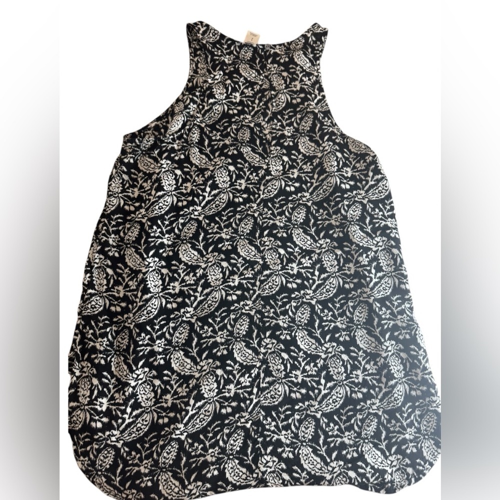 Old Navy Black Floral Halter Tank Top - Picture 2 of 4